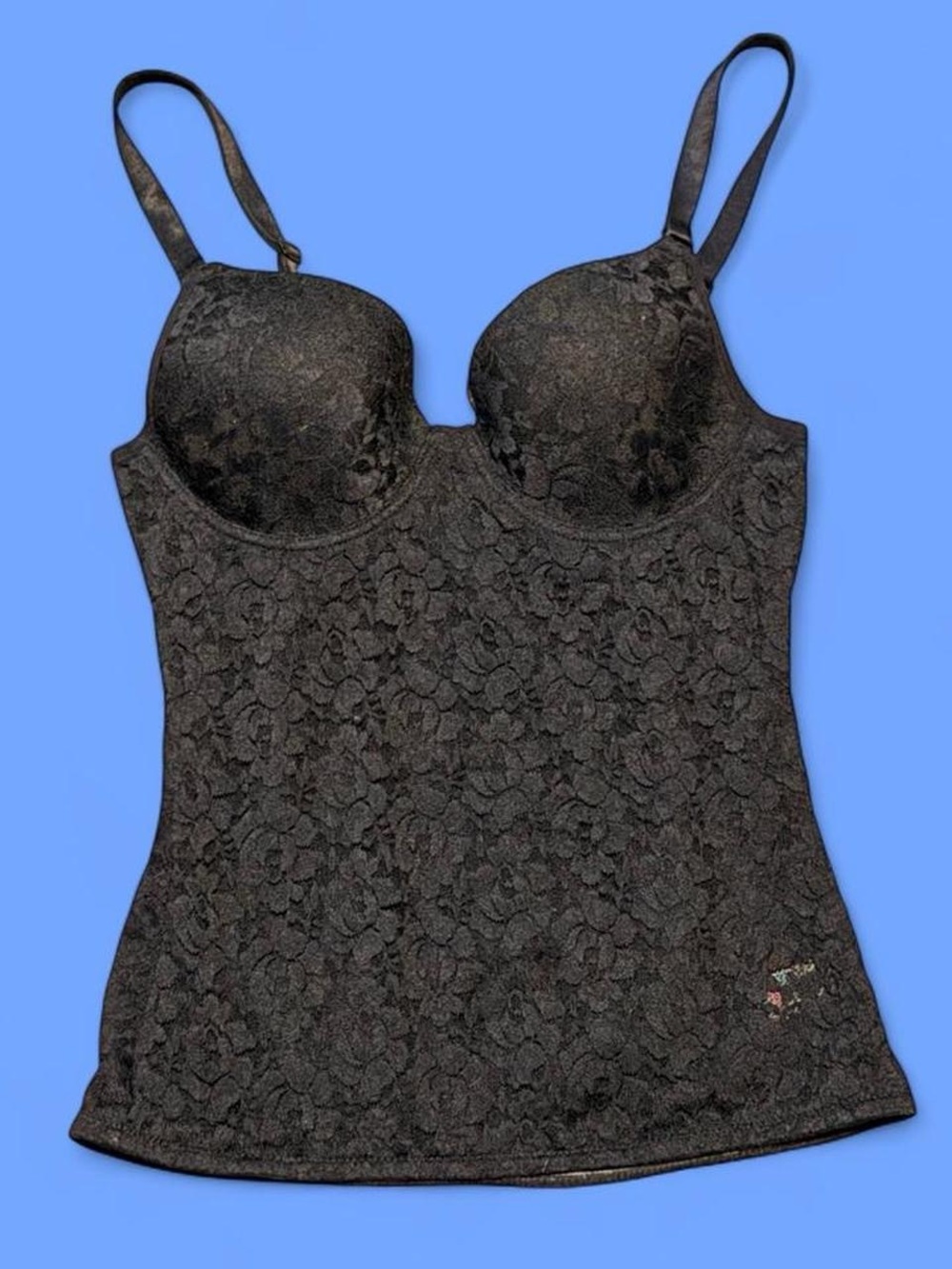 Black Lace Bustier Tank Top